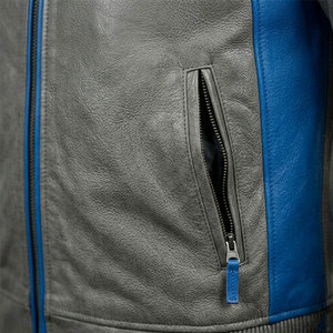 Chaqueta de cuero refinada para hombre, diseñada para la moda urbana, con ajuste cómodo, bolsillos funcionales y apariencia premium. - Product Image 6
