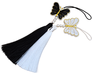 Korean Traditional Butterfly Tassel <b>Phone</b> <b>Charm</b> Hanbok Norigae Mobile <b>Phone</b> Accessory Bag <b>Charm</b> Handmade Korean Souvenir Gift - Product Image 2