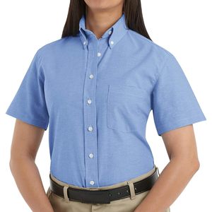Camisa Oxford Ejecutiva Personalizada para Mujer, Vestido Elegante para Trabajo en Color Rojo - Product Image 3