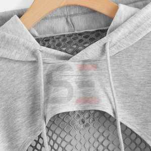 Customised High Quality Cotton Hooded Sweat Suit 2 Piece Women <b>Crop</b> <b>Top</b> Hoodie Jogger Set Casual Sportswear Oversized Custom - Product Image 2