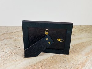 Rectangular Wooden <b>Photo</b> <b>Frame</b> <b>Black</b> Powder Coated Finish Inlaid Border Desktop Display for Party Decor - Product Image 5