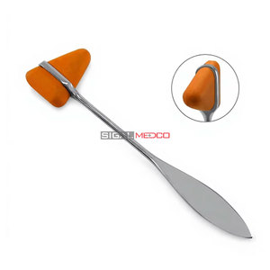 Marteau de réflexes neurologique Orange de 7,5 pouces, instrument médical chirurgical en acier inoxydable de qualité allemande pour diagnostic neurologique - Product Image 6