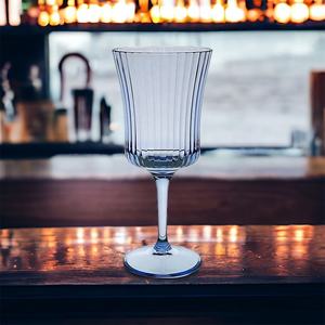 Verre à vin en plastique sans BPA 14oz couleur bleue ligne droite - Product Image 2