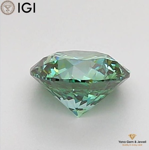 เพชรทรงกลมขนาด 6.31 มม. สีเขียวสดใส น้ำหนัก 1.00 กะรัต ความสะอาดระดับ VVS2 ผลิตด้วยวิธี CVD พร้อมใบรับรอง IGI สำหรับแหวน - Product Image 4