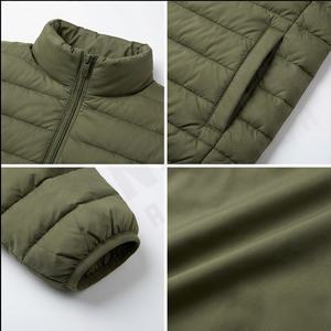 Oem Hombres Peso Ligero Puffer Outdoor Jacket Transpirable Hombres Puffer Chaleco Logotipo Personalizado Full Zip Puffer Jacket Mens Fashion - Product Image 4