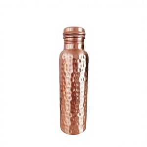 Hammered Copper Water <b>Bottle</b> for Adults BPA Free 750ml Eco-Friendly Reusable Dishwasher Safe with <b>Straw</b> for School Outdoor Use - Product Image 3