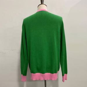 Make Your Custom Good Quality V-Neck for Sorority/Fraternity/Schools/Colleges/Universities Logo Knitted <b>Cardigans</b> <b>Sweaters</b> - Product Image 4