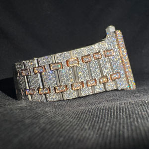 Reloj Hip Hop con Incrustaciones de Moissanita VVS, Automático, Cuarzo ETA, Reloj de Lujo para Hombre con Diamantes, Mejor Precio en EE. UU. - Product Image 1