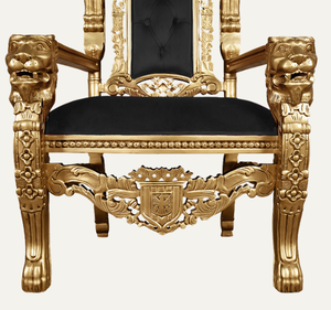 เก้าอี้บัลลังก์ไม้มะฮอกกานีแท้สไตล์ราชวงศ์ แข็งแรงทนทาน เฟอร์นิเจอร์หรูหราคลาสสิกสำหรับโรงแรม อพาร์ทเมนท์ วิลล่า ห้องนั่งเล่น - Product Image 6