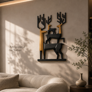 Décoration murale en fer forgé, sculpture géométrique en métal noir et or, art moderne pour salon, chambre, décoration intérieure - Product Image 3