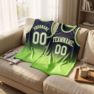 Camiseta de Baloncesto Sublimada Personalizada, Sin Mangas, Degradado Verde Marino, Unisex, Transpirable, de Poliéster, con Nombre y Número del Equipo para Adultos - Product Image 5