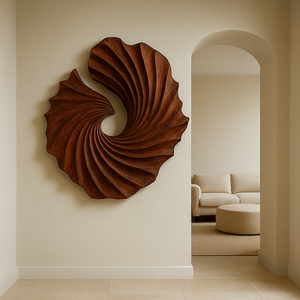 Sculpture Art Déco de Luxe Décoration Murale Meubles en Bois Organique Artisanaux pour Salon Cadeau de Pendaison de Crémaillère - Product Image 2