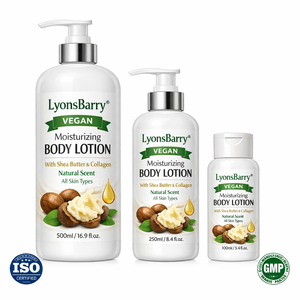 Lotion hydratante pour le corps vegan LyonsBarry avec beurre de karité et collagène, parfum naturel, tous types de peau, plusieurs tailles - Product Image 2