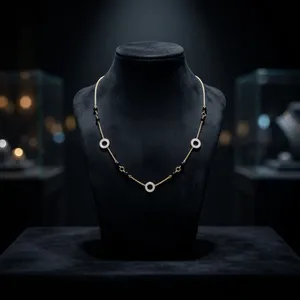 สร้อยมงกุฎเพชรแล็บโกรว์ 14K โรสโกลด์ น้ำหนัก 0.27 กะรัต ทรงกลมเจียระไนบริลเลียนท์ สี E ความสะอาด VVS-VS เครื่องประดับเจ้าสาวสุดหรู - Product Image 2