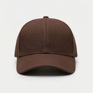 Gorra de Béisbol Marrón Lisa, Gorra Deportiva de Moda para Verano, con Patrón Transpirable, Informal, de Primera Calidad, Elegante, para Caballero - Product Image 1