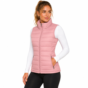 Women's Packable Winter Puffer Vest Lightweight <b>Sleeveless</b> Quilted <b>Jacket</b> Breathable Polyester Filling Windproof Casual Wear - Product Image 2