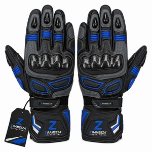 Guantes de Motociclismo Alpha Racing Personalizados, Transpirables, de Cuero, con Pantalla Táctil, para Exteriores, Unisex, Protección Completa para los Dedos, Impermeables - Product Image 1