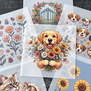 Wholesale Custom for Screen Transfers Ready to Press Eco-Friendly <b>Matte</b> Cartoon Soft Touch Heat Press Film Stickers for Garments - Product Image 6