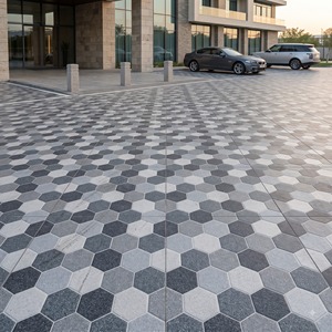400x400mm 12mm Heavy Duty Vitrified Parking <b>Floor</b> Tiles Punch Finish Outdoor Anti Slip Driveway <b>Garden</b> Walkway Commercial - Product Image 2
