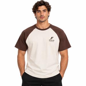 Men's 100% Cotton <b>Raglan</b> <b>Sleeve</b> <b>T</b> <b>Shirt</b> O Neck Short <b>Sleeve</b> Casual Tee Blank Pattern - Product Image 3