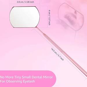 Pink <b>Makeup</b> <b>Mirror</b> With Handle And Backing Plate For Facial Application - Product Image 3