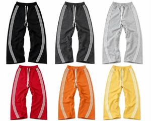 Pantalones Deportivos de Lona Gris para Hombre, Cintura Elástica con Cordón, Corte Holgado Informal, Largos, Transpirables, de Algodón de Peso Medio, para Primavera - Product Image 6
