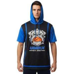 100% Polyester Softball Jersey Comfortable Breathable <b>Hoodie</b> with <b>Short</b> <b>Sleeve</b> Soft Baseball Jersey in Plus Size Sublimation - Product Image 1