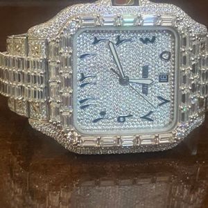 Reloj de Diamantes Moissanite DEF de Alta Calidad, Estilo Hip Hop, con Mecanismo Mecánico Automático y Manual - Product Image 5