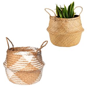 Panier décoratif artisanal en paille naturelle PHU HAO, support pour fournitures d'artisanat, décoration intérieure, rangement de fruits, placard - Product Image 1