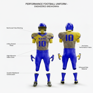 Wholesale Cheap Price American Football Uniform Jersey Pants Set Breathable Athletic Teamwear For Practice And Match Full Kit - Product Image 2
