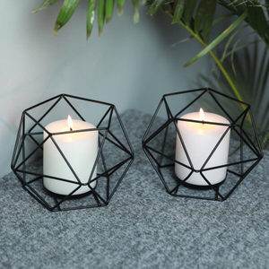 Candelabros y Portavelas Geométricos de Hierro Forjado Hechos a Mano Estilo Nórdico 2020 para Decoración del Hogar, Bodas y Fiestas, China - Product Image 4