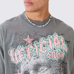 เสื้อยืดโอเวอร์ไซส์ทรงหลวม คอโอ แขนสั้น ผ้าฝ้าย 100% สไตล์ลำลอง ล้างสีแบบแอซิดวอช สำหรับผู้ชาย สตรีทแวร์ รับทำโลโก้แบบดิจิทัล OEM ODM - Product Image 3