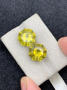 พลอยเลมอนควอตซ์ธรรมชาติทรงหกเหลี่ยมสีเหลือง คริสตัลเม็ดเดี่ยวสำหรับทำเครื่องประดับ แหวน จี้ สร้อยคอ ของขวัญ - Product Image 6