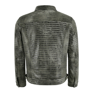 Premium PU Leather Durable <b>Winter</b> Windproof Hooded Slim Fit Stylish Fashion Streetwear Outerwear Jacket Custom Logo Front Unisex - Product Image 2