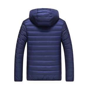 High Quality Mens Plain <b>Quilted</b> Jacket Custom Corporate Gift <b>Winter</b> Coat Bulk Orders Cheap Price Thin Hooded Outerwear Vendor - Product Image 3