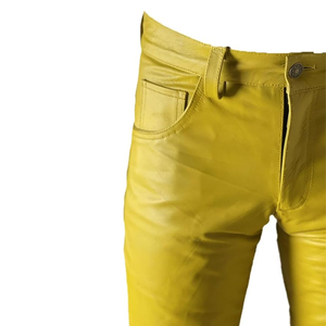 Pantalones de Cuero Casuales Ligeros para Hombre, Fabricados en Fábrica, Venta Caliente, Alta Calidad, Venta al Por Mayor, MOQ Bajo - Product Image 6