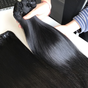 Usine en gros 100% Extensions de cheveux humains en bonne santé cuticule alignée 12A longue ligne droite perruque de dentelle suisse - Product Image 3