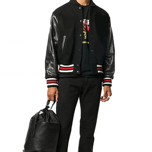 Nouvelle veste bomber tendance Lettermen 100% laine/polyester/coton toile décontractée hiver avec logo personnalisable et doublure en polaire - Product Image 4
