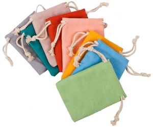 Bolsas de muselina con logotipo personalizado, bolsa pequeña de muselina con cordón de algodón - Product Image 5
