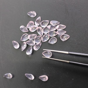 Quartz Rose Naturel 6x4MM Coupe Poire Rose Pâle Meilleure Qualité Pierre Précieuse Libre Red Mountain Gems pour la Fabrication de Bijoux - Product Image 4