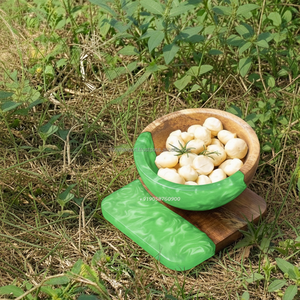 Bols à collation en résine et bois design – Vaisselle moderne pour les invités - Product Image 6