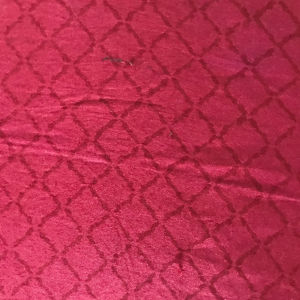 Tissu en coton imprimé à la main – Motif Jaali diamant rose foncé |   Textile indien minimaliste - Product Image 4