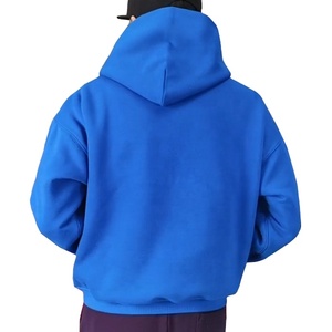 Sweat-shirt à capuche de luxe pour homme, coupe régulière XL, uni, pour l'hiver, style streetwear, séchage rapide, en coton, personnalisable avec logo, en polaire chaude - Product Image 2