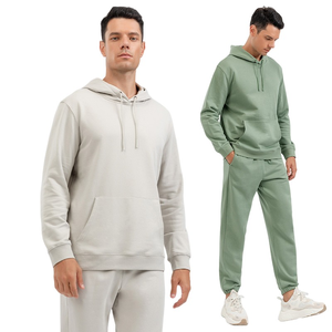 Custom Logo Slim Fit Casual Solid Winter <b>Tech</b> Fleece Tracksuit with Side Pockets Windproof Breathable 100% Cotton - Product Image 5
