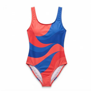 Traje de Baño Deportivo de Una Pieza para Mujer, Personalizado con Sublimación, de Secado Rápido, Tejido Elástico, para Playa y Deportes Acuáticos - Product Image 1