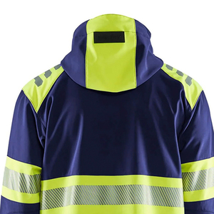 Veste de travail softshell de haute qualité à prix abordable, manches longues, logo et taille personnalisés, sécurité réfléchissante - Product Image 6