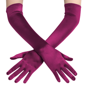 Gants de mariée élégants longs et extensibles, anti-boulochage, style classique, pour femme, pour les voyages et toutes les saisons - Product Image 1
