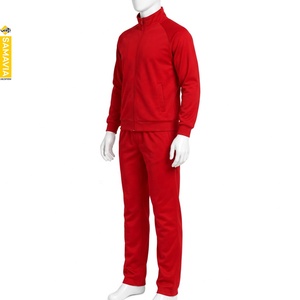 Ensemble de survêtement pour homme SAMAVIA, fermeture éclair intégrale, col montant, vêtements de sport décontractés, couleur unie, polyester, ensemble de jogging, hiver, écologique, séchage rapide - Product Image 3