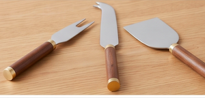 Stainless Steel <b>Cheese</b> <b>Knife</b> <b>Set</b> With Wood Handles Durable Serving Tools For Kitchenware Tableware <b>Cheese</b> And Spreads Use - Product Image 3