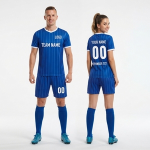 เสื้อฟุตบอลเจอร์ซีย์คุณภาพสูงแบบสั่งทำพิเศษ ระบายอากาศได้ดี ทรงโอเวอร์ไซส์ ชุดฟุตบอลแบบซับลิเมชั่น เสื้อยืดฟุตบอล เสื้อเจอร์ซีย์ฟุตบอลชาย - Product Image 2